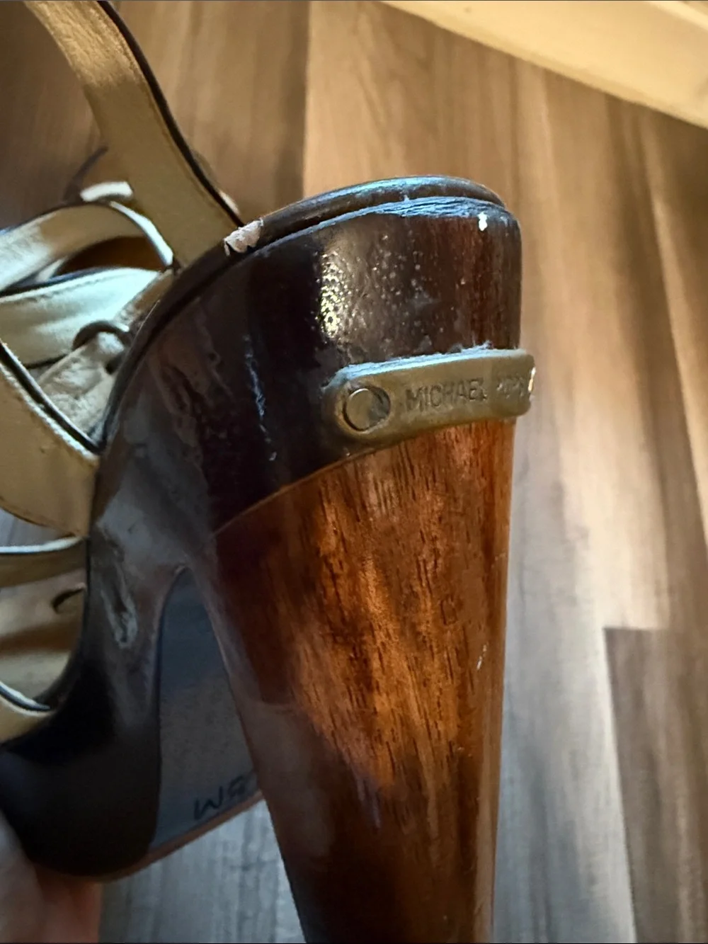 Michael Kors Platform Sandals Women Size 7.5 | Canvas and Wood